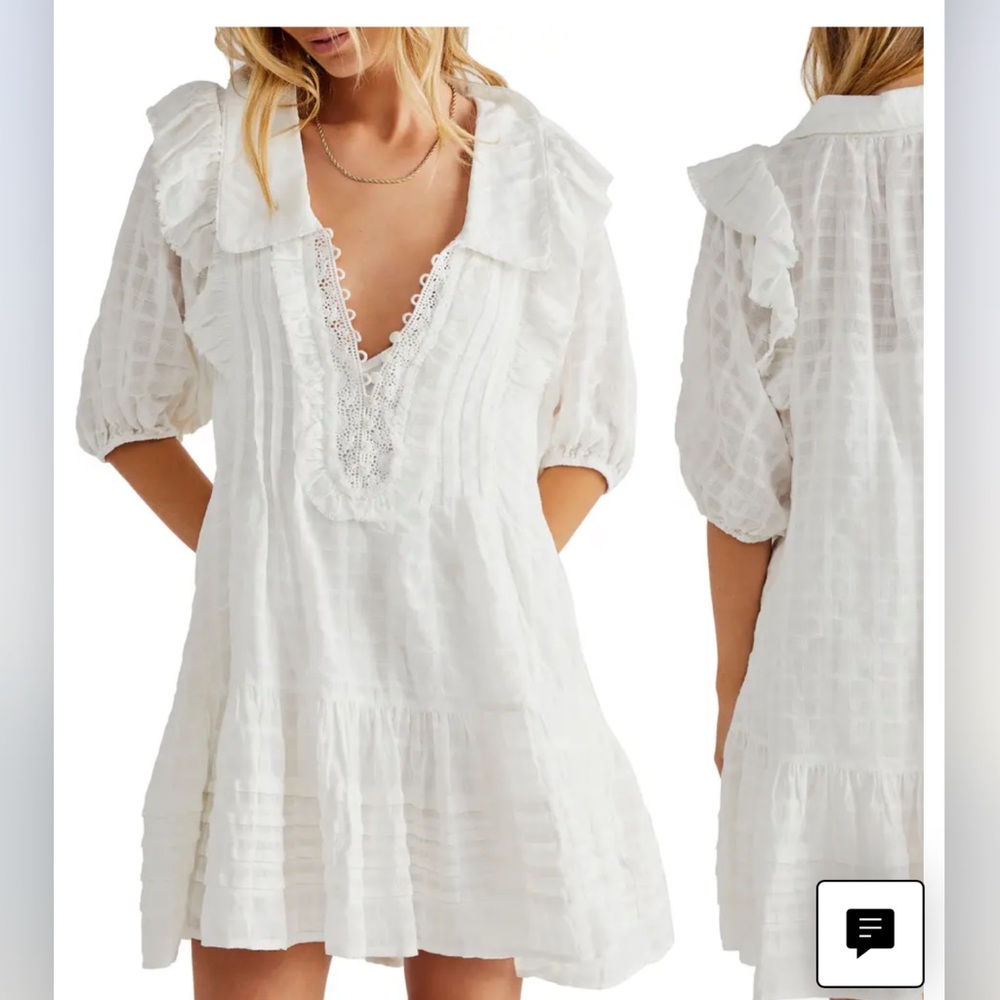 Elora Tonal Windowpane Check Minidress